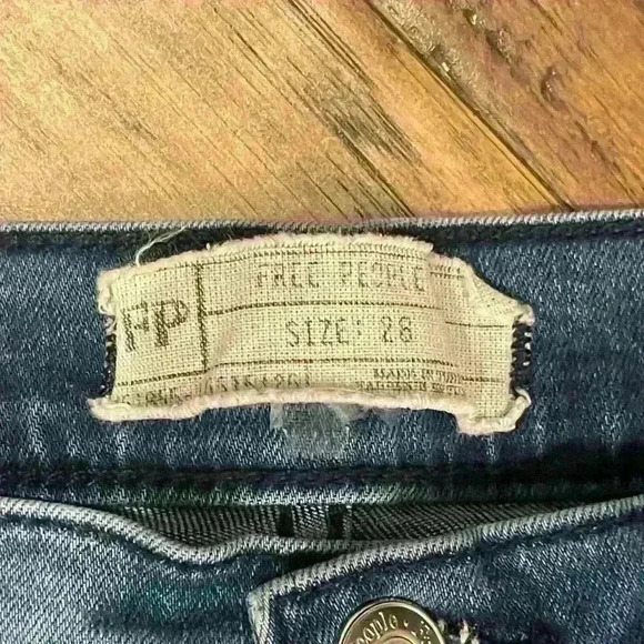 Free People Womens Busted Knee Skinny Fit Jeans, Blue, 28 - Picture 4 of 9